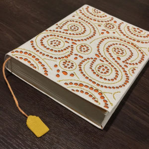 NEW Anthropologie Leather Notepad Orange Yellow